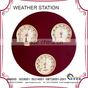 Indoor Multifunction Weather Station YG1613 With Wood Base thumbnail-1