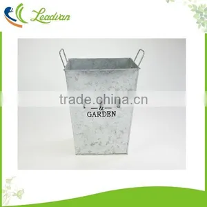 Flowers and Garden Large Metal Tall Square Flower Planters thumbnail-6