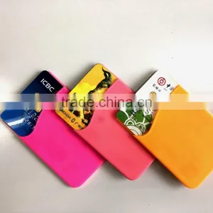 Cuntom Made 3M Adhesive Smart Phone Pocket/silicone Phone Card Holder thumbnail-1
