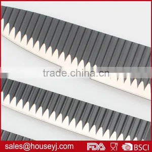 Set of 5pcs Knife Set Non Stick Color Kitchen Knife Blade With"V"wave Grooves Design thumbnail-2
