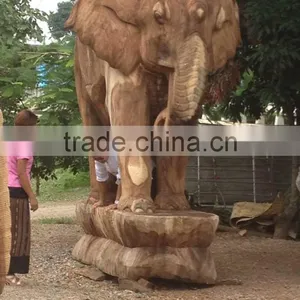 Wood Carved Elephant thumbnail-2