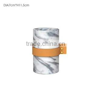 2016 the Mostly Popular Handmake Marble Simple Style Bathroom Accessories Set With Leather Handle thumbnail-2