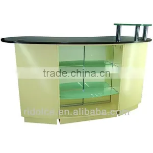 Nail Salon Reception Desk Painted Finished Acetone Proof Office Table Design Receptionist Table TKN-62731 thumbnail-1