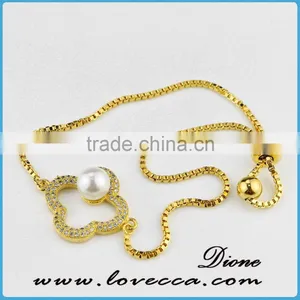 Chinese High End Jewelry Hand Chain Bracelet Micro Pave cz Bracelets With Beads thumbnail-2