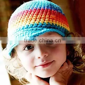 Baby Hat Summer Crochet Beanie Boy Funny Hats Baby Caps Child Hat 6 Colors for 0-4T thumbnail-1