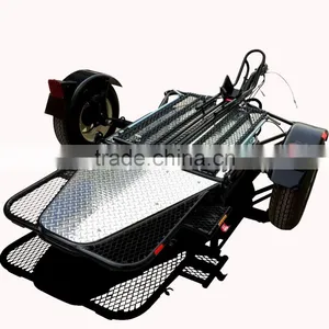 Folding Single RAIL Motorcycle Enclosed Trailer Used for Harley Honda Gold Wing Motorbike With Accessory thumbnail-1