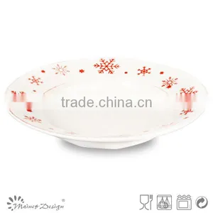 High Quality Hot Sale Christmas Ceramic Dinner Set Soup Bowl thumbnail-1