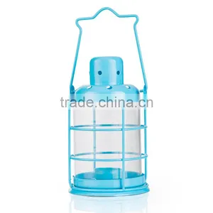 European Warm Kettle Handle Iron Candlestick Windproof Lantern Candle Holders Bar Cafe Restaurant Decor Home Furnishing thumbnail-2