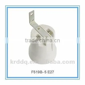 F519 E27 Ceramic Lamp Holder With Backet thumbnail-1
