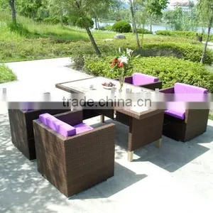 PE Rattan Dining Table Set AK1015 thumbnail-1