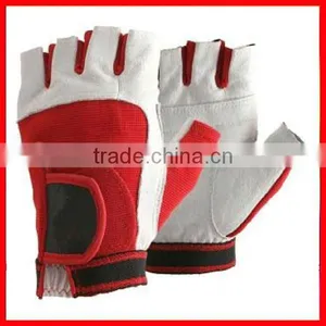 Red Color Custom Weight Lifting Gym Glove thumbnail-1