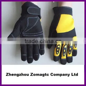 Synthetic Leather Auto Mechanic Gloves With Protective Knuckles thumbnail-1