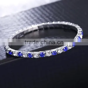 Stretch Colorful Sparkly Rhinestone Chain Bracelet thumbnail-5