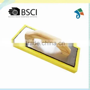 Swiss Cheese Sponge With Wood Handle Aluminum Backing Float Trowel thumbnail-1