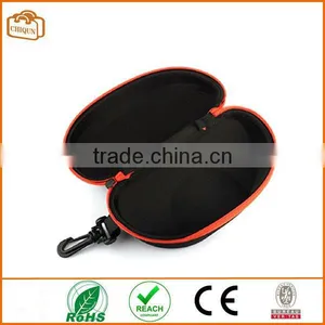 Fashion Portable Carabiner Eye Glasses Sunglasses Hard Case Protector Box (Orange) thumbnail-2