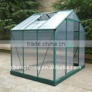6x8ft Aluminum Greenhouse With One Roof Window thumbnail-1