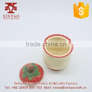 Eco-friendly Strawberry Ceramic Soup Pots With Lid for Kitchenware thumbnail-2