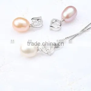 925 Silver Pearl Pendant and Earring thumbnail-3