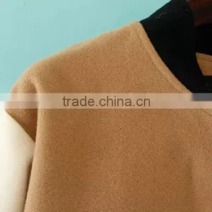 Women Loose Wool Color Matching Baseball Uniform Coats Cheap Clothes Watercolor Crochet College Sports Jackets Wholesale thumbnail-3