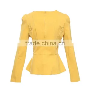 New Designs Fashion Polyester and Cotton Ruffle Bottom Long Sleeves Lace Collar and Embroidery Custom Camo Jacket Fashion thumbnail-2
