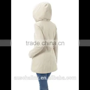 Best Selling Ladies Korean Cotton Hooded Toggle Jacket Wholesale thumbnail-2