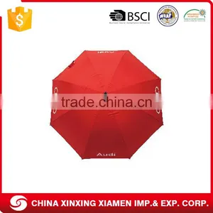 Red Auto Open Close Waterproof Windproof Golf Umbrella Promotional thumbnail-3