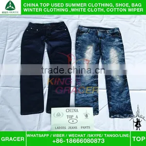Second Hand High Quality Ladies Jeans Pants Used Clothing Singapore Style thumbnail-2