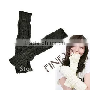 5 Colors Women's Arm Warmer Fingerless Knitted Gloves 7869 thumbnail-1