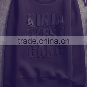 Fashion Scuba Crewneck Sweatshirt Embossed Pullover thumbnail-2