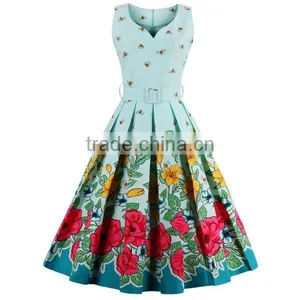 Walson Latest Girl's Midi Floral Print Pin Up Dress thumbnail-1