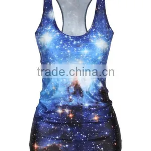 Tight-fitting Vest Van Gogh Digital Print Women 's T - Shirt thumbnail-5