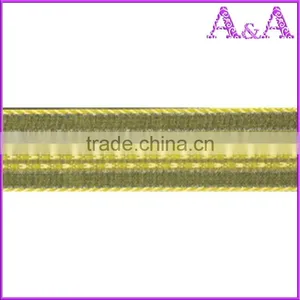 Hot Sale Satin Side Metallic Yarn Wired Nylon Organza Ribbon thumbnail-2