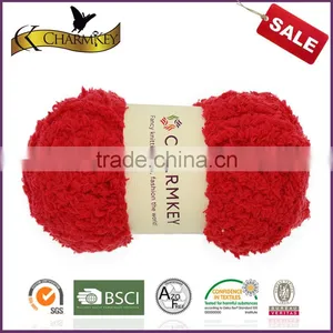 Charmkey Baby Knitting Yarn 100% Polyester Soft Fluffy Eyelash Yarn Wholesale From China thumbnail-2