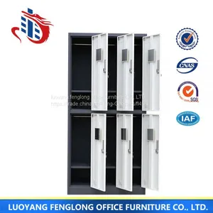 Chinese Furniture KD 6 Door Storage Wardrobe Color Metal Used School Lockers thumbnail-3
