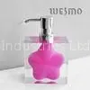 Environmentally Friendly Polyresin Bathroom Set With Pink Flower Decoration thumbnail-1