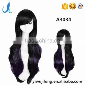 Factory Direct Sale Synthetic Wig Cosplay Very Long Black Hair Wig thumbnail-1