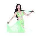 Green Lady Egyptian Belly Dance Costumes for Performance With Glossy Beads / Diamonds thumbnail-1