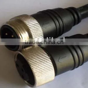Circular Power Screw Shield Nut Molding Type Straight Waterproof Connector thumbnail-1