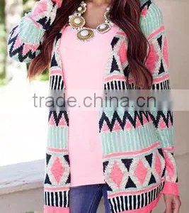 Alson Sweater Printed Knited Winter Long Women Cardigan thumbnail-2
