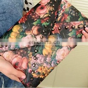 Flower Printing Envelop Shape Women Clutch Bags Lady Handbag thumbnail-5