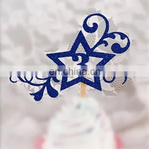 Star Birthday Party Cupcake Toppers 3th Baby Birthday Cake Decoration thumbnail-1