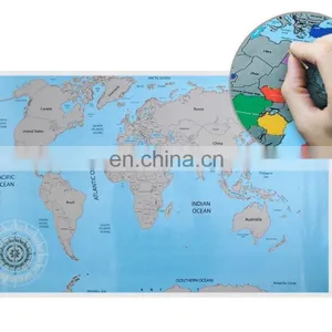 ScRATCH OFF ATLAS World Map Globe Countries Travel Log Poster Journal Accessory SG005 thumbnail-1
