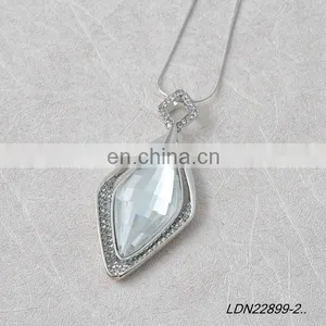 Crystal Drop Pendant Necklace thumbnail-6