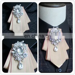 Aidocrystal Fashion Mens Tie Handmade Rhinestone Neck Tie Classic Jacquard Silk Ties for Men Suits thumbnail-1