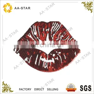 Lip Design Custom Wholesale Sequin Applique for Girls thumbnail-1