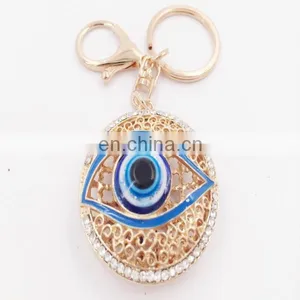 Hot Sale Personalized Metal Crystal Evil Eye Key Ring Car Keychain Pendant Key Chain thumbnail-1