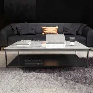 High Quality Rectangular Calacutta White Table Top Wholesale Restaurant Furniture thumbnail-2