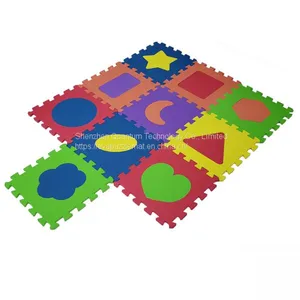 QT MAT Non-toxic Odorless 12in x 12in 10pcs/set Child EVA Shapes Floor Puzzle Play Mat thumbnail-4