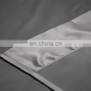 Amazon Premium Hotel Gray 100% Microfiber Matt Fabric Stain Flat Fitted Plain Bed Sheet Set thumbnail-5
