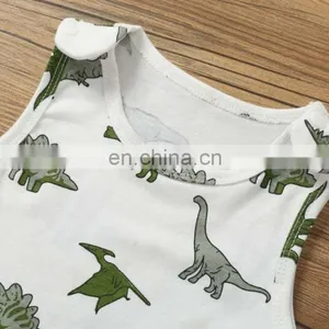 Baby Romper Baby Clothes Summer Dinosaur Pattern Rompers thumbnail-3